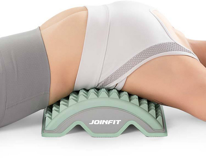 JOINFIT 허리 스트레칭보드/TPE 104개 지압돌기 굽은등펴기 척추교정 등받이 발마사지, Green, 1개