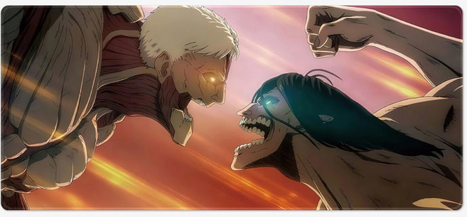 진격의거인 애니 가챠 마우스장패드 L 2XL 데스크매트, 04 진격의거인 2XL(900x400x4mm), 1개