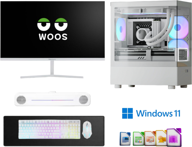 컴퓨터 조립 풀세트 조립PC 게이밍 사무용 고사양 게임용 본체 롤 발로란트 오버워치 배틀그라운드 메이플 피파 로블록스 스타크래프트 마인크래프트 우쓰 컴퓨터본체, 우쓰컴퓨터, WIN11 Pro, 1GB, 1GB, 1번 풀세트