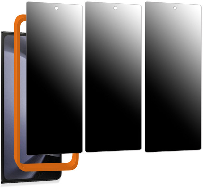 키큰기린 갤럭시 폴드 플립 사생활보호 프라이버시 무광택 저반사 AG코팅 액정보호 강화유리 필름, 2개