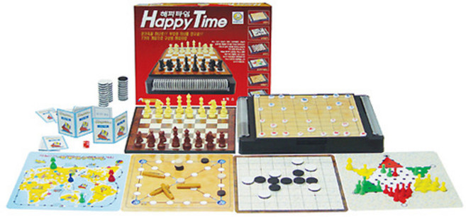 한립토이스 해피타임 7가지 보드게임(체스 장기 윷놀이 등), 1세트