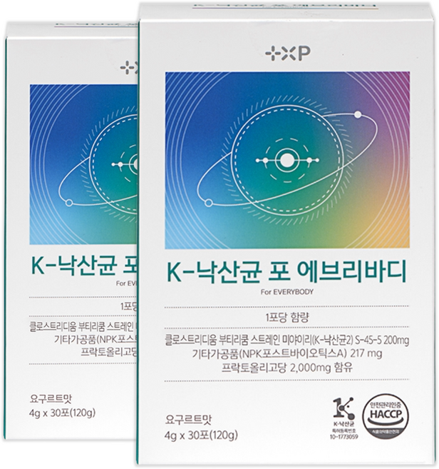 K낙산균 포 에블바디 대장 까지 살아남는 혐기성 균주 프리바이오틱스 포스트바이오틱스 배합 온가족 뷰티르산 부티르산 유산균 분말 가루, 2박스, 30회분