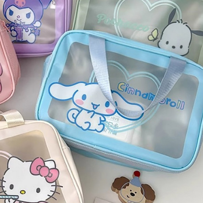 대용량 수납이 가능한 젖은 물건과 마른 물건의 분리 수납이 가능한 시나모롤 수영가방