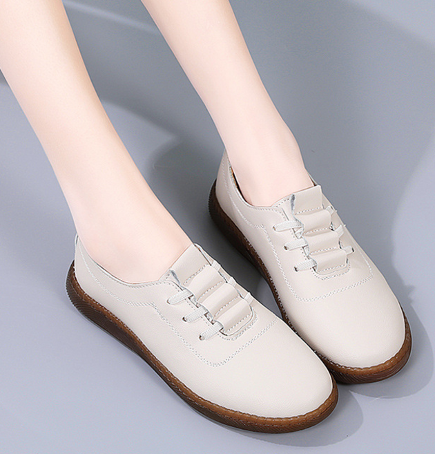 DarjinQD 여성 가죽 로퍼 소프트 플랫 발편한 슬립온 여성 단화 가볍고 편한 여성 신발