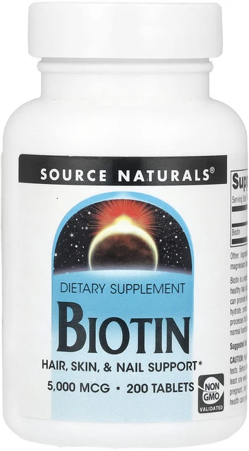 Source Naturals 비오틴 5000mcg 200정, SourceNaturals비오틴5000mcg200정, 1개 - 쿠팡