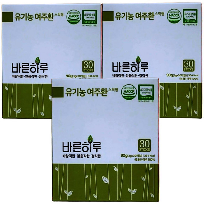 단비농원 바른하루 유기농 여주환스틱, 90g, 3개