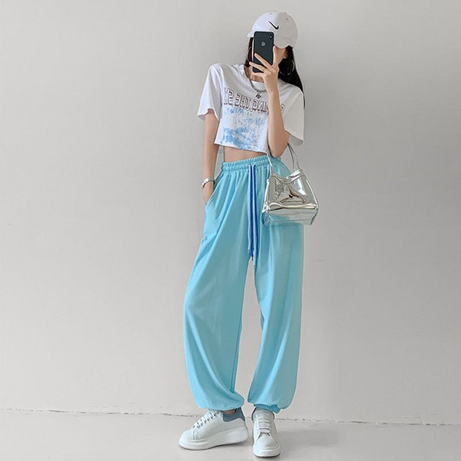 여성 여름 댄스 바지 에어로빅복 줌바댄스복 줌바복 방송댄스의상, L, 블루