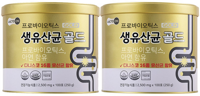 락토온 프로바이오틱스 생유산균 골드, 250g, 2개