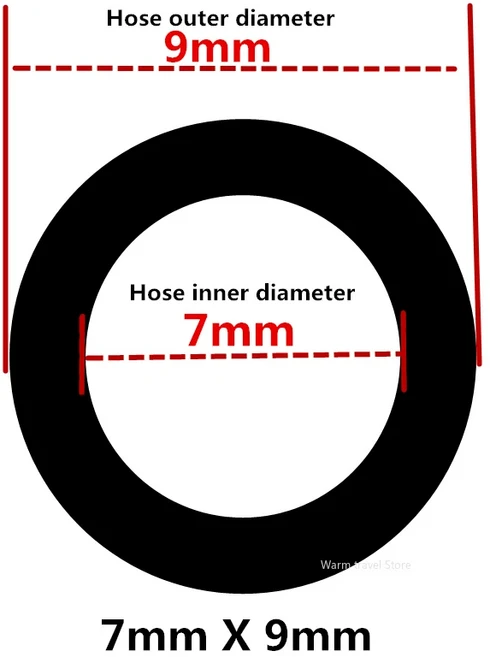 쿠쿠스토어 3-25mm PVC 식품 등급 투명 호스 물고기 탱크 내한성 마시는 유연한 튜브 플라스틱 워터 펌프, 03 7mm X 9mm, 02 5 meter