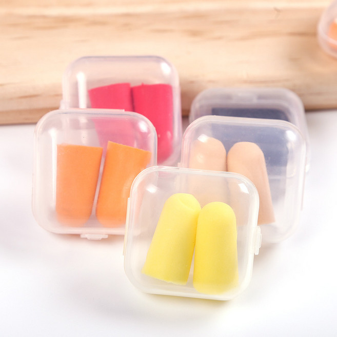 폼귀마개 소음 방지 차단용 1쌍 수면 공부 작업 집중력 UP 스폰지 귀마개 귀 보호용품