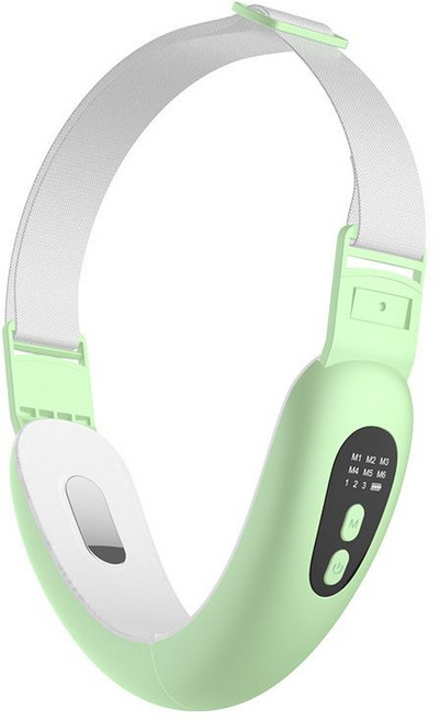 EMS 얼굴마사지기 브이라인 페이스 리프팅기 주름개선 홈케어, 그린