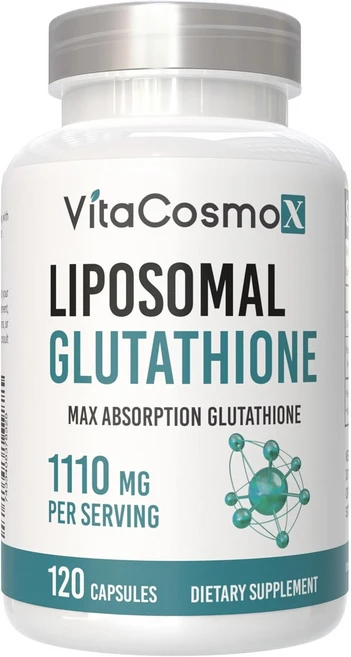 VitaCosmoX 리포소말 글루타치온 1100mg 120 베지 캡슐 Glutathione 1100 mg Veg Capsules, 1개, 120정 - 쿠팡