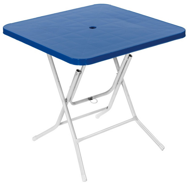 플라스틱테이블 사각테이블 야외테이블 편의점 포장마차 간이 접이식, 블루