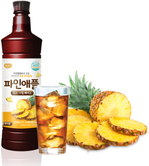 [청년과농부] 파인애플 970ml (15개입) 광야식품 베이스 1BOX, 5개