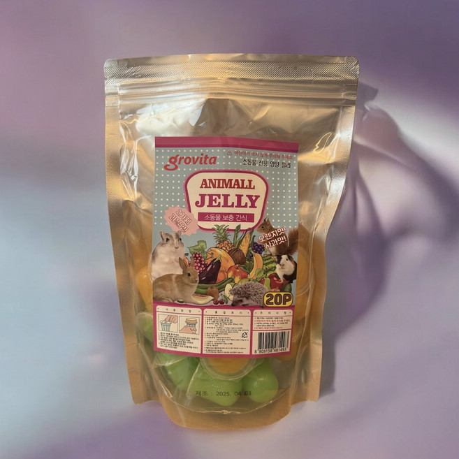 그로비타 소동물 영양 젤리 20p (햄스터/ 고슴도치/ 토끼 다람쥐/ 등), 1개, 320g