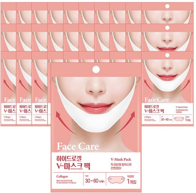 하이드로겔 리프팅 콜라겐 V-마스크팩 1일 1팩 한달패키지, 31개