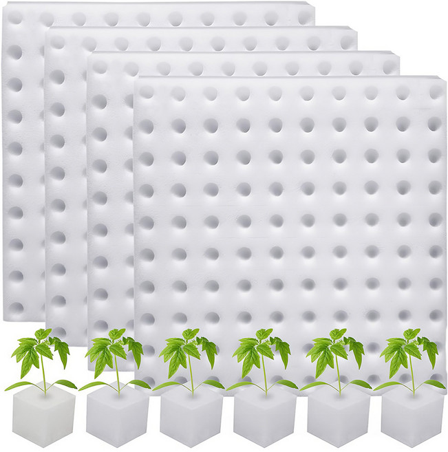 씨앗 발아 수경재배 스폰지 100pcs 세트 원형 타공 H371, 없음