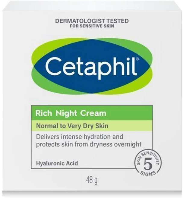 Cetaphil 세타필 페이스 리치 하이드레이팅 나이트 크림 48g Face Rich Hydrating Night Cream, 1개 - 쿠팡