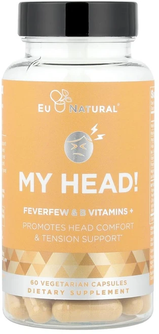 Eu Natural 이유 내추럴 마이 헤드 피버퓨 버터버 My Head Feverfew & Butterbur, 1개, 60정 - 쿠팡