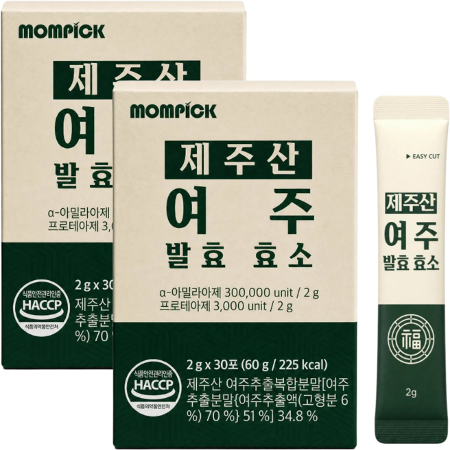 맘픽 국산 여주 발효효소 제주산 여주와 효소 식약청인증 HACCP 분말, 2개, 30회분