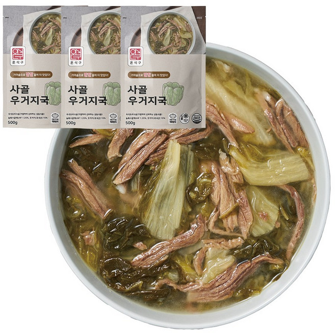 온식구 사골우거지국, 500g, 3개