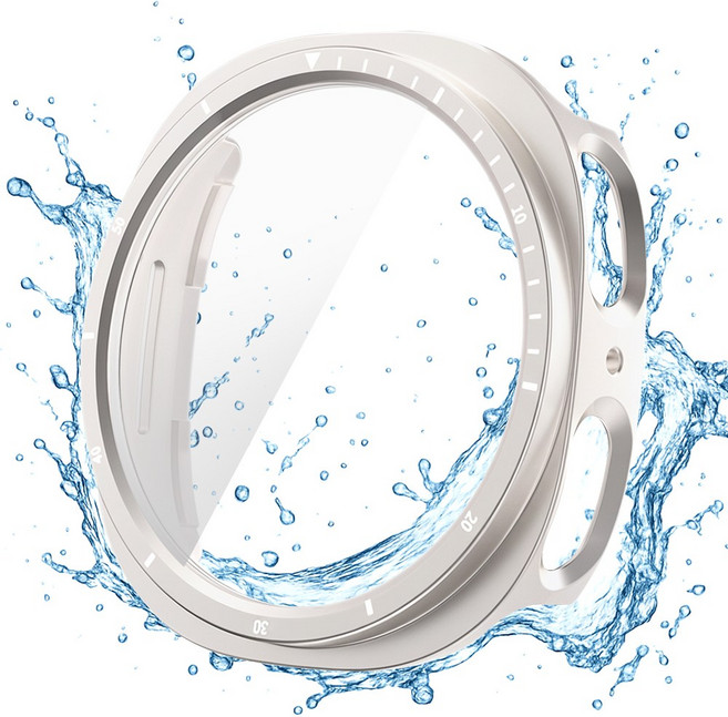 더조은셀러 워터디펜스 강화유리 방수 케이스 갤럭시 워치8 44 40 호환, 스타라이트