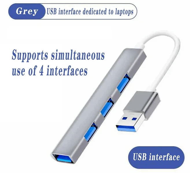 USB C 허브 유형 분배기-HDMI 4K Thunderbolt 3 도킹 스테이션 노트북 어댑터 Macbook Air M1 iPad Pro 용, 01 USB 4 IN1 Grey