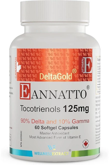 웰니스 익스트렉트 아나토 토코트리에놀 125mg 60정 Tocotrienols, 1개 - 쿠팡