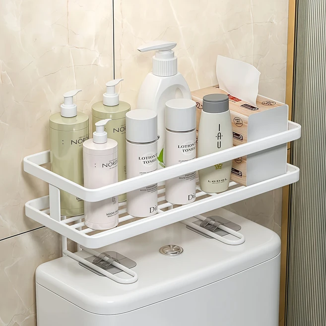 화장실 스탠드 선반, White, 2개