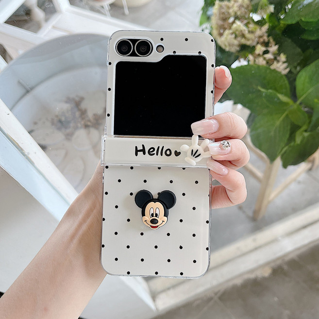 얌코 휴대폰케이스 갤럭시 z플립7 z플립5 z플립6 z플립4 힌지보호 땡땡이 고양이 쥐 핸드폰케이스