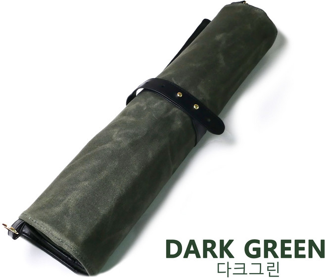 제이에스다이닝 가죽 칼가방, 다크그린, 1개