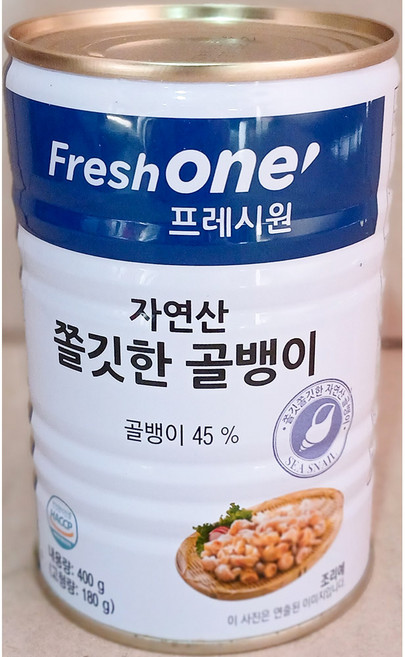 프레시원 쫄깃한골뱅이캔 자연산 400g X12 식자재 업소용 식당용 대용량