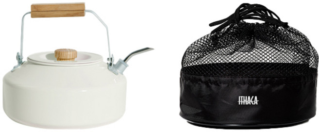 [이타카] 세라믹 케틀 플러스 1.1L - 캠핑 주전자, 크림 베이지, 1개