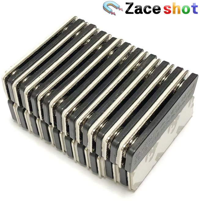 화이트 3M 명찰자석 [제이스샷], 2구 45x13x5.5mm, 20개