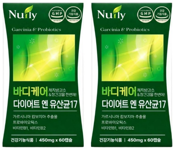 bnr17 유산균 다이어트 식약청인증 비에날씬 정품 증정 (12박스구매시) / 체지방 감소 다이어트유산균 17, 2개, 60회분