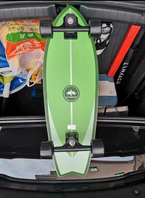 專業滑板，初學者/成年人/兒童適用，陸地衝浪板/大魚板/小魚板，適合代步刷街, 如圖所示, 1個