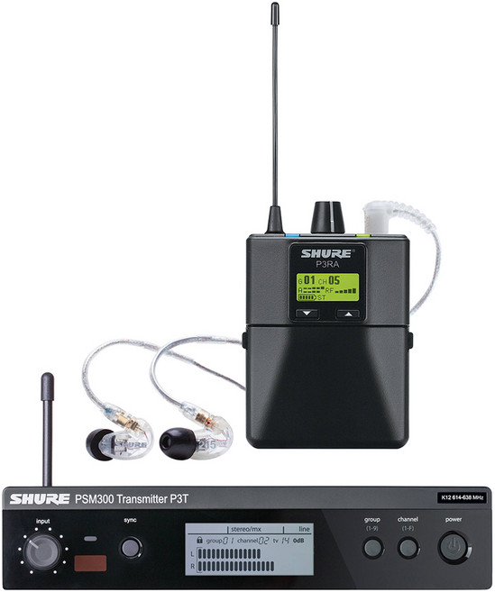 슈어 P3TRA215CL / SE215 포함 인이어 송수신기 세트