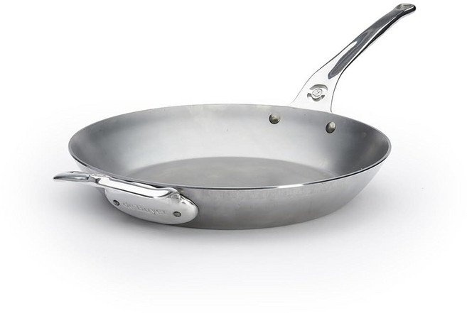 De Buyer 미네랄 B Pro 탄소강 컨트리 프라이팬 도우미 손잡이 포함 - 지름 31.8cm(12.5인치) 요리 표면 22.9cm(9인치) 소테 끓이기 튀김에 이상