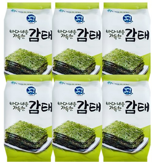 전대표 서산 구운 조미 감태 도시락용(실속형&선물세트) ecklonia cava, 6개