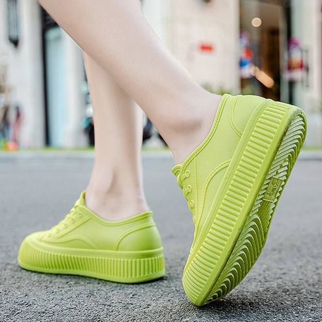 2025년 여성 일식 큐트 라운드 토우 레인부츠 트렌디 여성 레인부츠