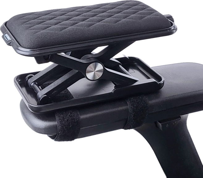 홈앤툴즈 의자 팔걸이 높이조절 팔받침대 쿠션, 블랙 1개