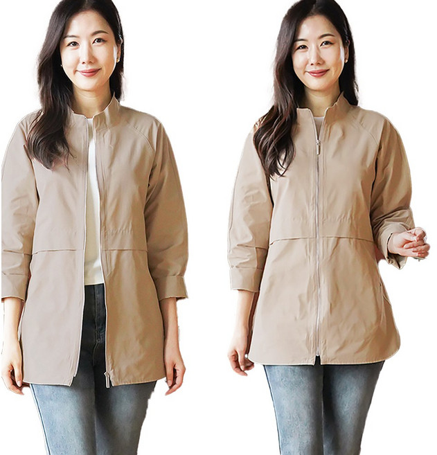 다미웨어 여성용 봄 가을 홑겹야상 점퍼 케주얼 간절기 국내생산