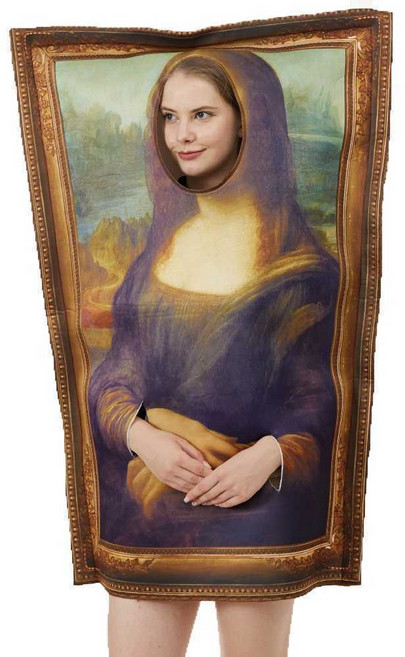 모나리자 코스프레 할로윈 액자 코스튬 분장 벽화, 1개, 어린이 모나리자 170cm