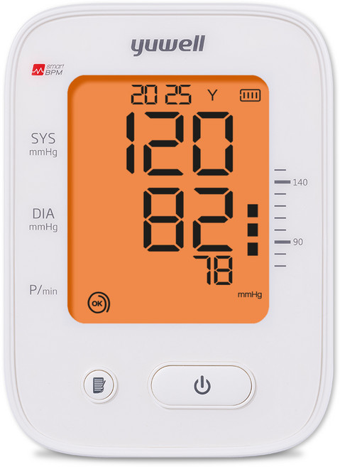 음성안내 지원 라앤 백라이트 자동전자 혈압계 유웰 YE660F, 1개, 단품