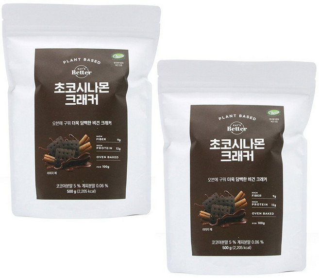 잇츠베러 크래커 초코시나몬 500g 대용량, 2개