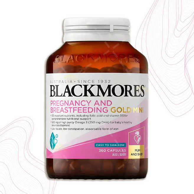 블랙굿모어스 프레그넌시 브레스트피딩 골드 미니 비타민비 엽산 영양, 1개, 360정