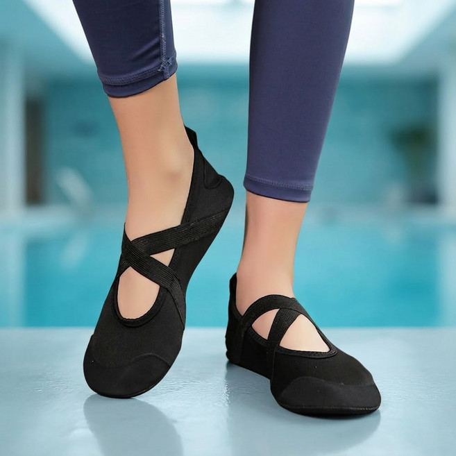 프렌티 성인 워터슈즈 미끄럼방지 아쿠아슈즈, 블랙 1개, 230-235