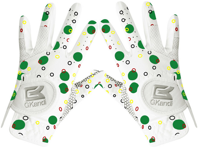 지칸디 주니어용 양손 골프장갑 어린이 연습용 필드용, 그린, 1개