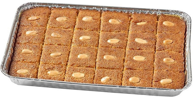 Libanais 터키 디저트 아몬드 바스부사 하리사 남무라 세몰리나 케이크, Libanais 터키 디저트 아몬드 바스부사 하리사 남, 1개