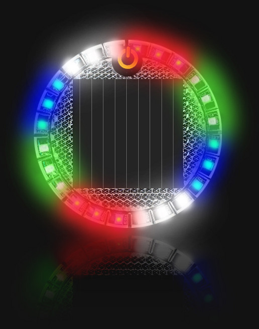 삼항LED 태양열 LED 경고등 써클타입 / 자동차량 오토바이크 자전거 공사장, 1개